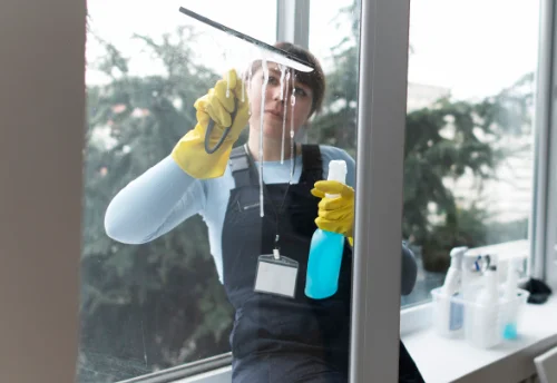 Nettoyage de vitres intérieures et extérieures au Vieux-Bourg